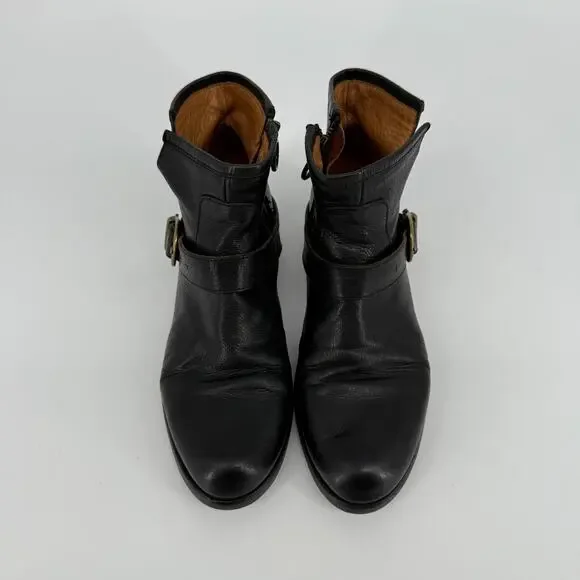 Florentini Baker Womens Ankle Boots Moto Leather Bootie Size 9 EU 39.5 Biker - Picture 4 of 9